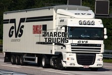 Truck Photo DAF XF Tarpaulin Semi Truck Belgium White GVS LOGISTICS FOAMGLAS #i2lv