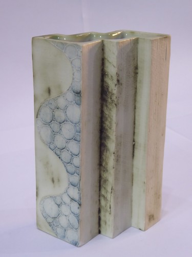 Carn pottery stepped vase - stepped,