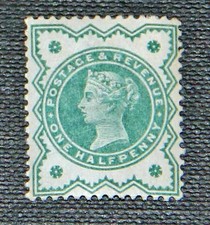GB QV  1900 1/d Blue Green