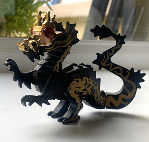 Lego black oriental - lego, dragon