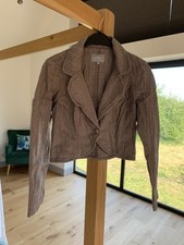 M&S Per Una ladies lilac soft cotton smart cropped bolero jacket size 10 (small)