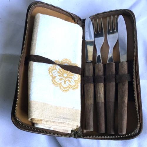 Vintage travelling cutlery set - travelling,