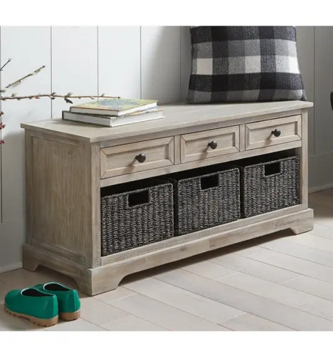 Oslember storage bench brown - bench,