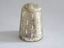 Vintage Silver Thimble 1980s Hallmarked Sterling  James Swann Enamel Advertising