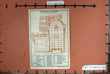 Original Old Antique Print Map
