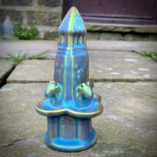 ZSOLNAY EOSIN Figurine Fountain Pécs Iridescent Lustre Glaze 51/2” - Excellent