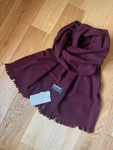 Zara burgundy plain wool blend - plain,