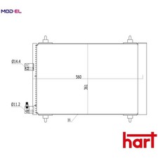 CONDENSER AIR CONDITIONING 606 541 FOR PEUGEOT 307/SW/Van/Break/CC  CITROËN