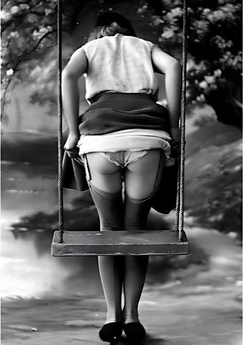 Vintage print lady on a - vintage,