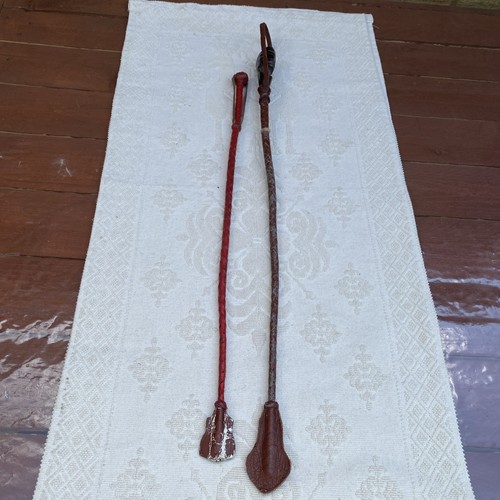 Vintagebraided leather riding - leather,