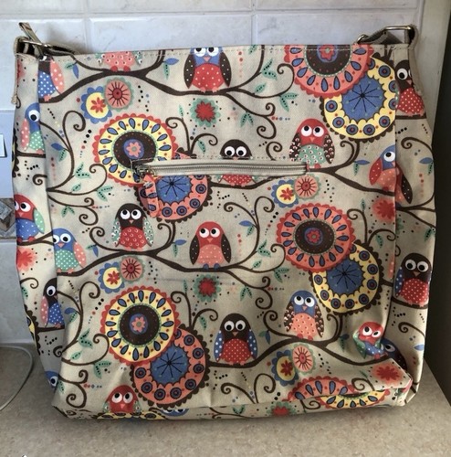 Multicoloured owl print - owl,