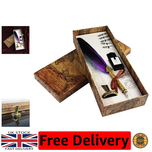 Elegant purple feather quill - purple,