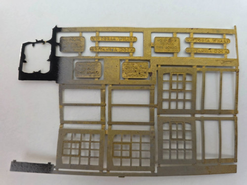 Etched brass scale link - brass,