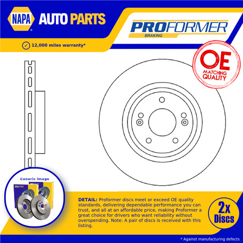 Brake discs pair vented - discs,