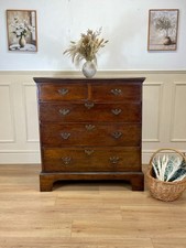Antique Georgian Oak Chest of Drawers Professionally Restored