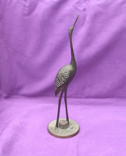 Stylized vintage bronze crane - stylized,
