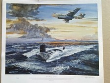 TW0 x Royal navy Submarine naval  Art PRINTs HMS Spartan HMS Rernown