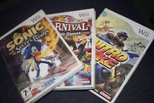 Nintendo Wii 3 Game Bundle Nitro bike Sonic secret rings Carnival family kids