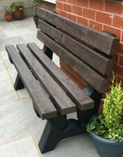 Garden Seat Recycled Plastic Memorial Bench Cricket Club Home School Heavy Duty