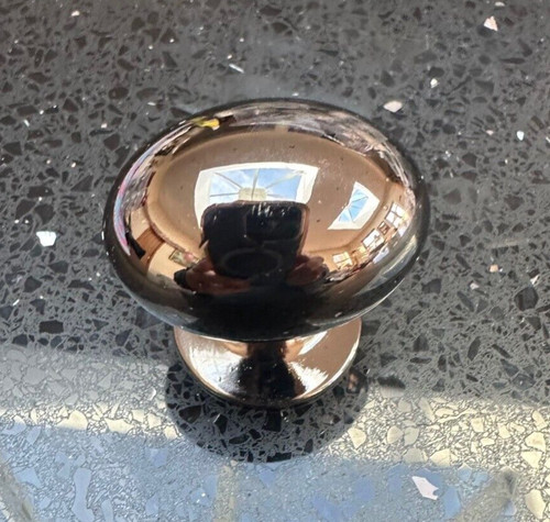 Oval knob 30mm - oval, plated