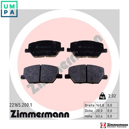 Brake pad set disc - disc,