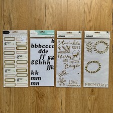 American Crafts Thickers & Stickers (4 Packs) Christmas, Labels, Letters etc