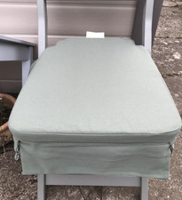 Ikea Dvargdunort REVERSIBLE Chair Pad Green/White Floral 35/42x42x4cm Skirt NEW