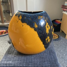 Large Poole Pottery Janice Tchalenko Purse Vase c2000