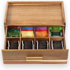 Wood Tea Bag Organizer Tea Station Chest for Pantry Drawer Living Room