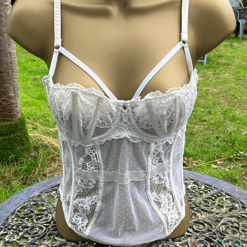 Autograph white lace - white, overbust