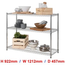 3 Tier Metal Chrome Wire Rack