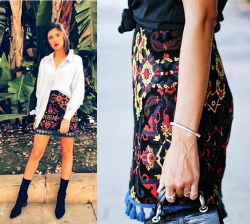 Zara short skirt printed - short,