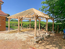 Two Bay Premium Oak Framed Car