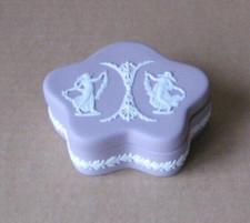 Wedgwood LILAC Jasperware DANCING HOURS Pentafoil Trinket Box