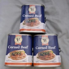 3 of Hertford Corned beef tins of meat. 3 cans x340g= 1.02KG. BB06/26.FREE P&P 