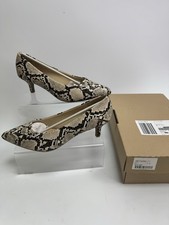 JD Williams Beige Snakeskin Court Shoes Size 7EEE New in Box
