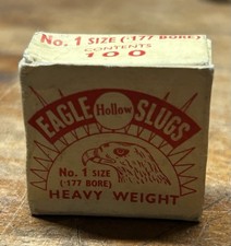 Vintage No 1 Size (.177 Bore) Heavy Weight “Eagle” Hollow Slugs Pellets