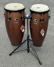 TOCA Synergy 10" and 11"  Tobacco shade Conga Pair with Stand. Unused.