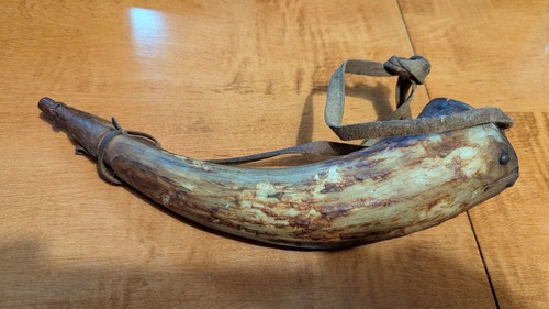 Antique powder horn - antique,