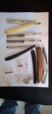 Multiple Straight Razors and parts