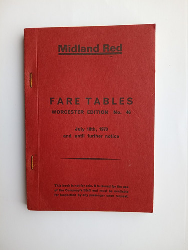 1970 july midland - red, fare