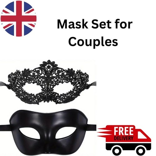 Black lace venetian eye mask - black,