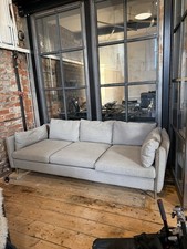Three-seater light grey fabric