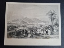 Antique 1843 print - City of