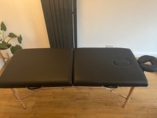 Portable Folding Wooden Massage Bed - Black