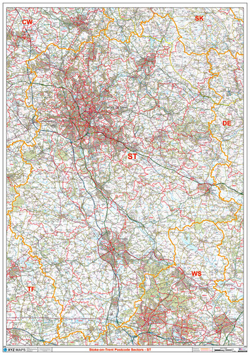 Map stoke trent st - map, stoke-on-trent