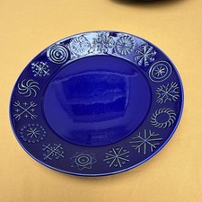 Vintage 1960s Blue Portmeirion Totem Susan Williams-Ellis 7 Inch Side Plate.