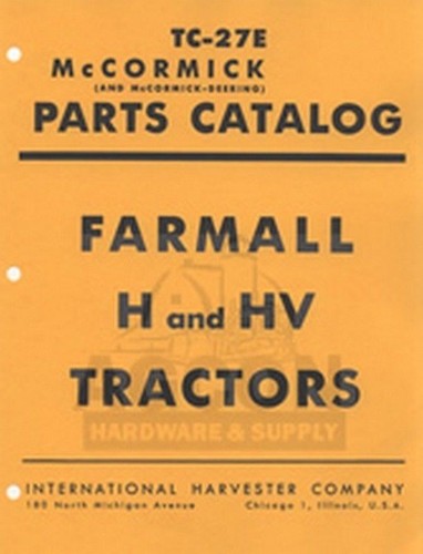 Farmall hv tractor parts - farmall,