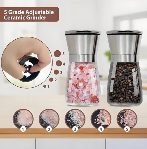 2pcs salt pepper grinder - 2pcs,