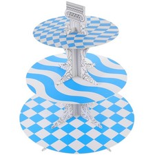  Checked Pattern Cupcake Rack Cupcake Disposable Stand Dessert Cupcake Display